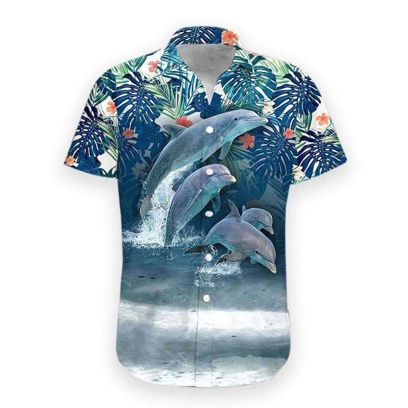 Hawaiian Shirt, Aloha Shirt For SummerDolphin Hawaii Shirt