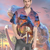 Hawaiian Shirt, Aloha Shirt For SummerT Rex Attack Custom Hawaii Shirt