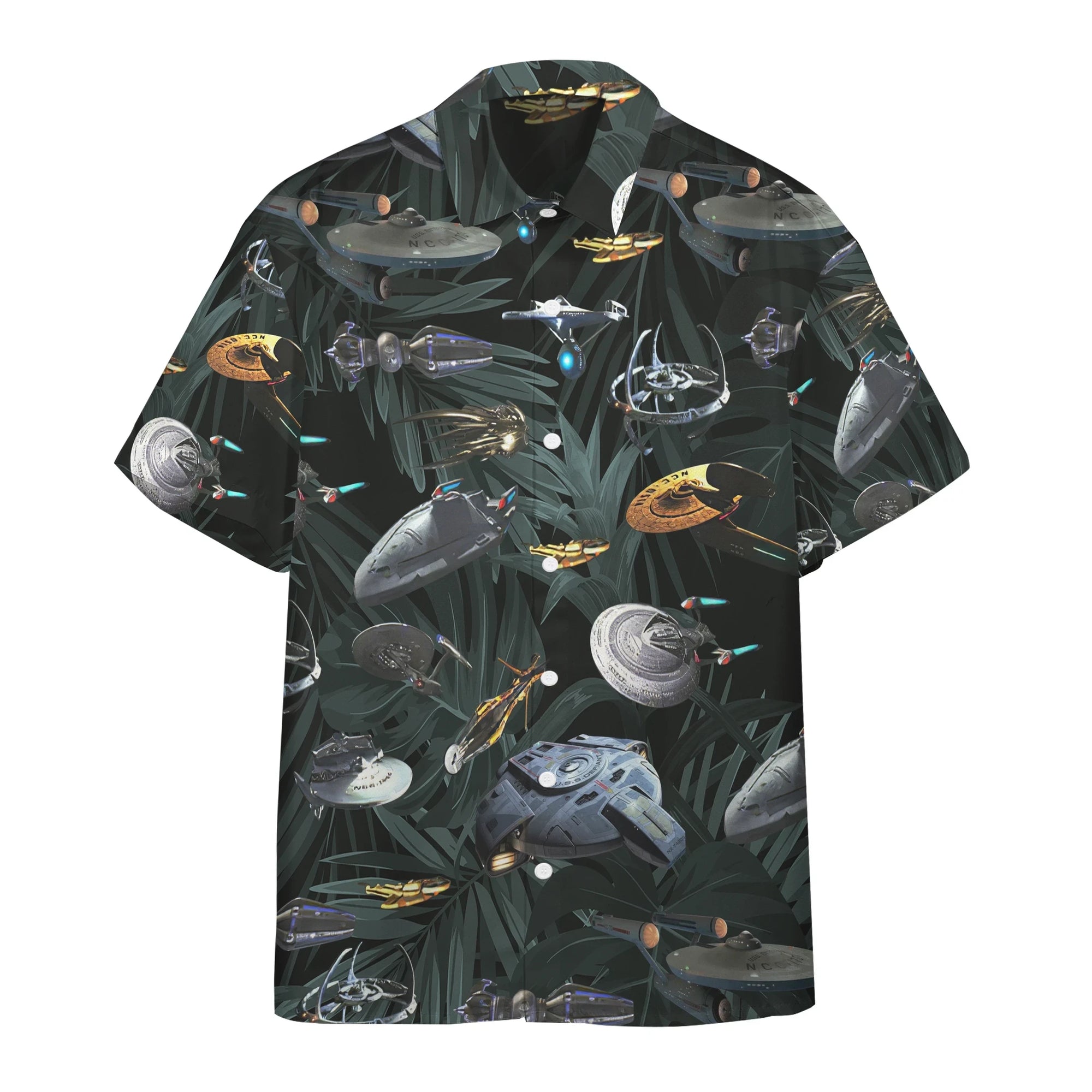 Hawaiian Shirt, Aloha Shirt For SummerStar Trek Space Ships Custom Hawaii Shirt QT203631