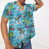 3D Dinosaurs Surfing Hawaiian Custom Short Sleeve Shirts