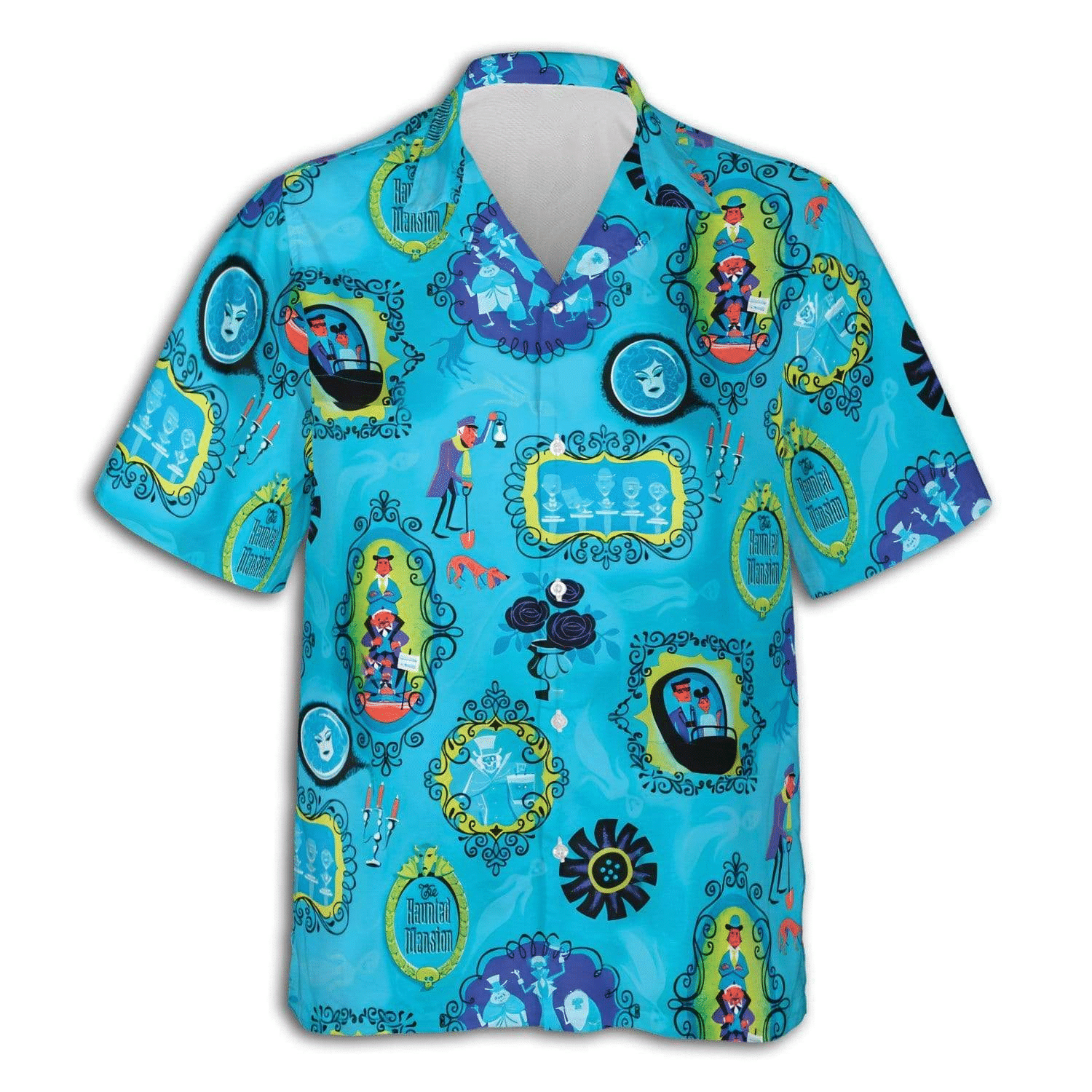 The Haunted Mansion Blue Hawaiian Shirt, Aloha Shirt For Summer
