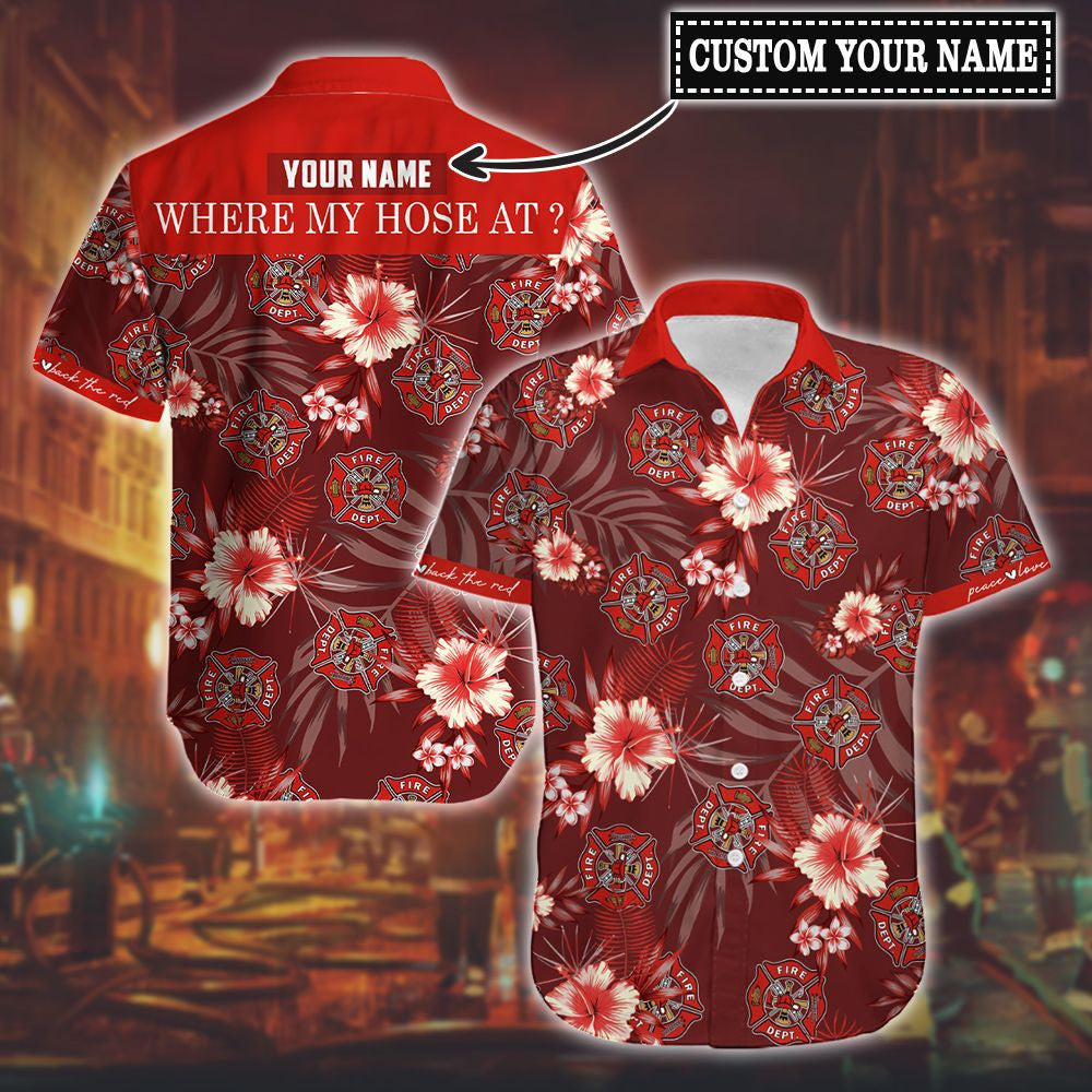 Firefighter Customized Hawaiian Shirt, Aloha Shirt For Summer