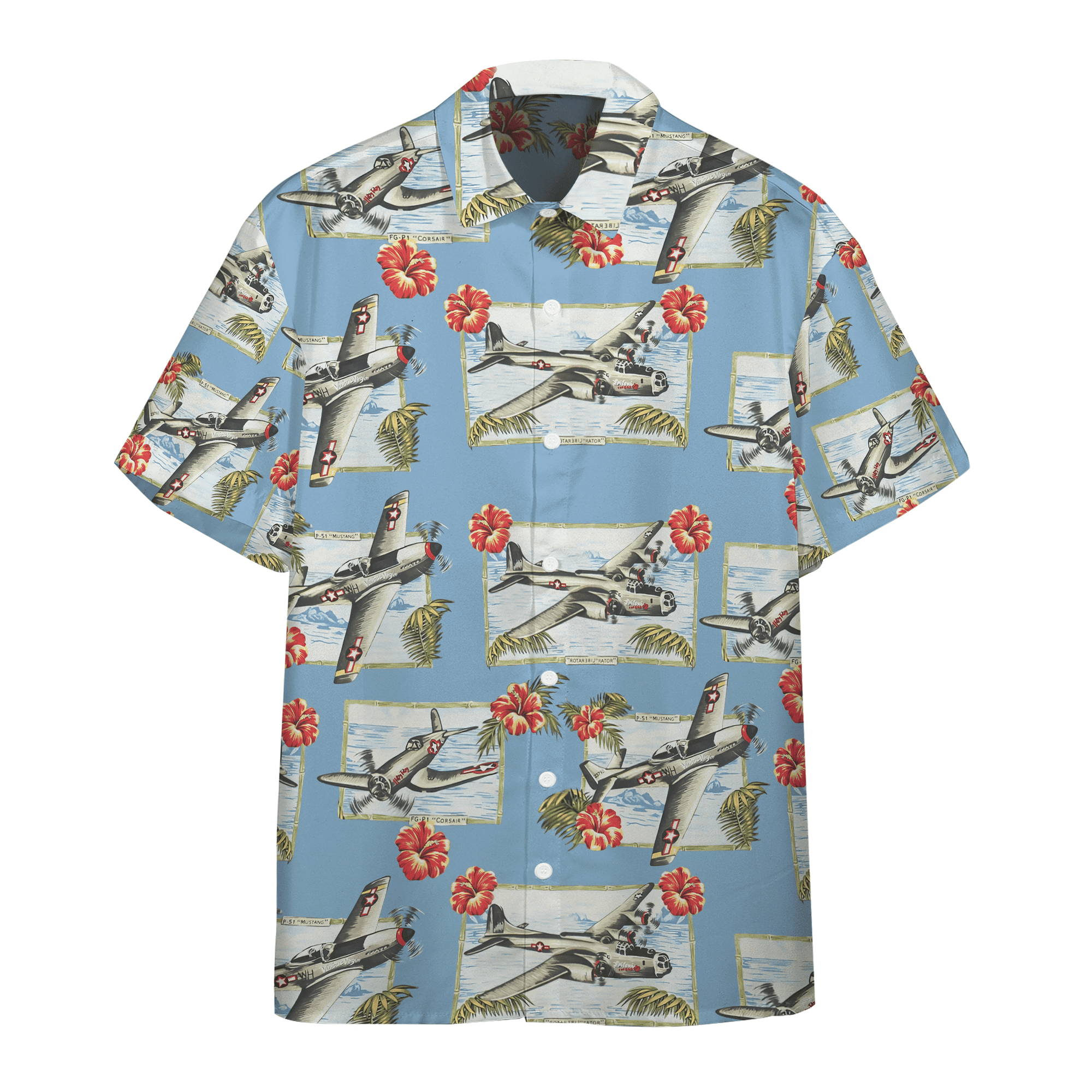 Hawaiian Shirt, Aloha Shirt For SummerAviation Hawaii Custom Short Sleeve Shirt