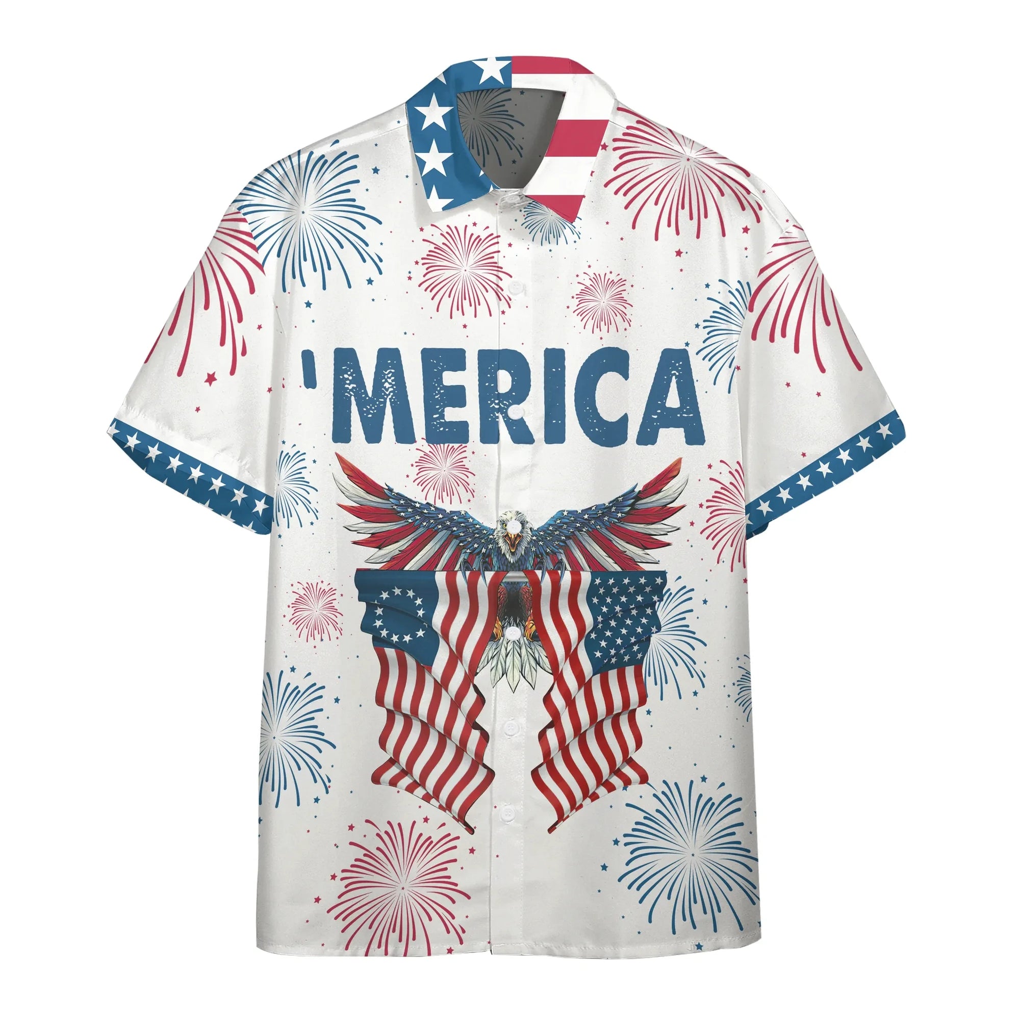 3D Independence Day Eagle Custom Short Sleeve Shirt