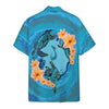 3D Blue Plumeria Maori Turtles Custom Short Sleeve Shirt