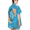 3D Blue Plumeria Maori Turtles Custom Short Sleeve Shirt