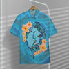 3D Blue Plumeria Maori Turtles Custom Short Sleeve Shirt