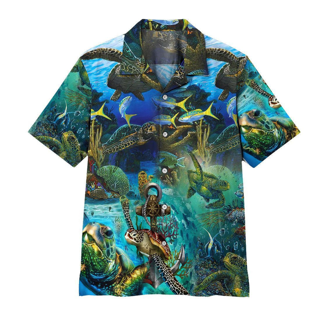 Gearhuman 3D Turtles Hawaiian Shirt, Aloha Shirt For Summer