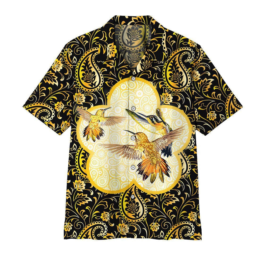 Gearhuman 3D Flying Hummingbirds Hawaiian Shirt, Aloha Shirt For Summer