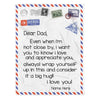 To my hero dad Custom Thoughtful Letter Blanket great gifts ideas for father&#39;s day - personalized sentimental unique gifts for dad from son or from daughter - NQAZ12