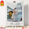 Custom Photo Anniversary Personalized Blanket Gift For Couple