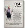 PresentsPrints, Memorial Canvas Personalized Gift for Loss of Dad In Loving Memory of Father in Heaven