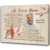 PresentsPrints, Memorial Canvas| As I Sit in Heaven Cardinal Gift Personalized Memorial Gift for Loss of Father