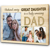 PresentsPrints, Dad &amp; Daughter Personalized Canvas Gift for Fathers Day