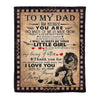 Family Blanket To My Dad Blanket From Son And Daughter Soft Fleece Throw Blanket - Customized Blanket Happy Father&#39;s Day Gift, Personalized Gift For Family member NQAZ3
