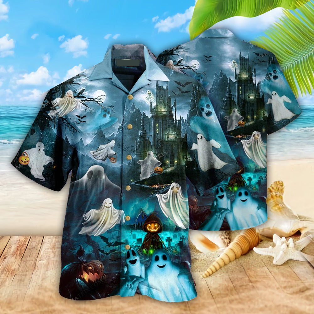 PresentsPrint, Halloween Say Boo And Scary Hawaiian Shirt, Aloha Shirt