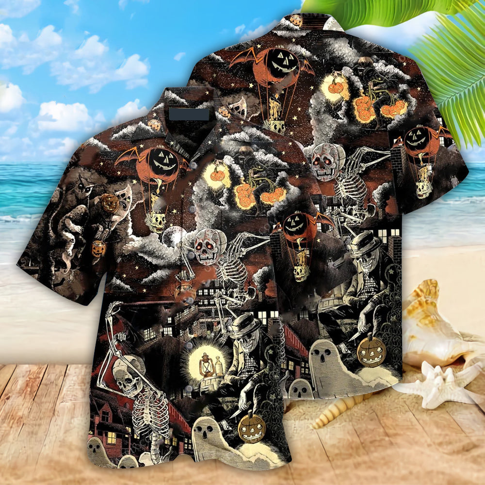PresentsPrint, Halloween I've Got Skeleton In Me Hawaiian Shirt, Aloha Shirt