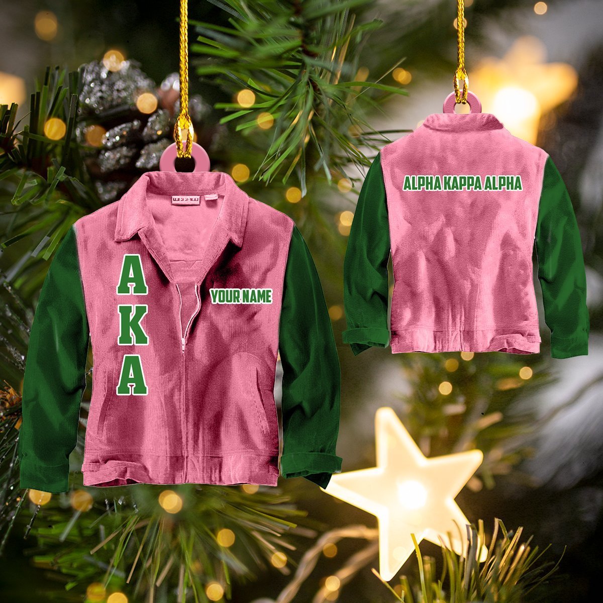 AKA - Gift For AKA - AKA Pink Clothing Custom Shaped Ornament Car Ornament