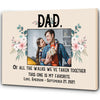 PresentsPrints, Personalized Canvas for Dad, Dad Is My Favorite Photo Wall Art, Unique gifts ideas for Father&#39;s day