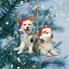Siberian Husky Christmas Shape Ornament