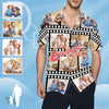 Custom Love Dad Photo Hawaiian Shirts Casual Men&#39;s Summer Shirts Birthday Vacation Design Your Own Custom Party Gift