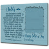 PresentsPrints, Walk Along Us Daddy Custom Image, Meaningful Fathers Day Gift for Loving Dad, Personalized Dad Canvas