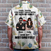 Personalized Biker Couple Hawaiian Shirt - Three Things You Don&#39;t Mess With - Cactus Pattern