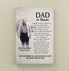 PresentsPrints, Memorial Canvas Personalized Gift for Loss of Dad In Loving Memory of Father in Heaven
