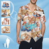 Custom Photo Super Dad Hawaiian Shirts Casual Men&#39;s Summer Shirts Personalized Birthday Vacation Party Gift