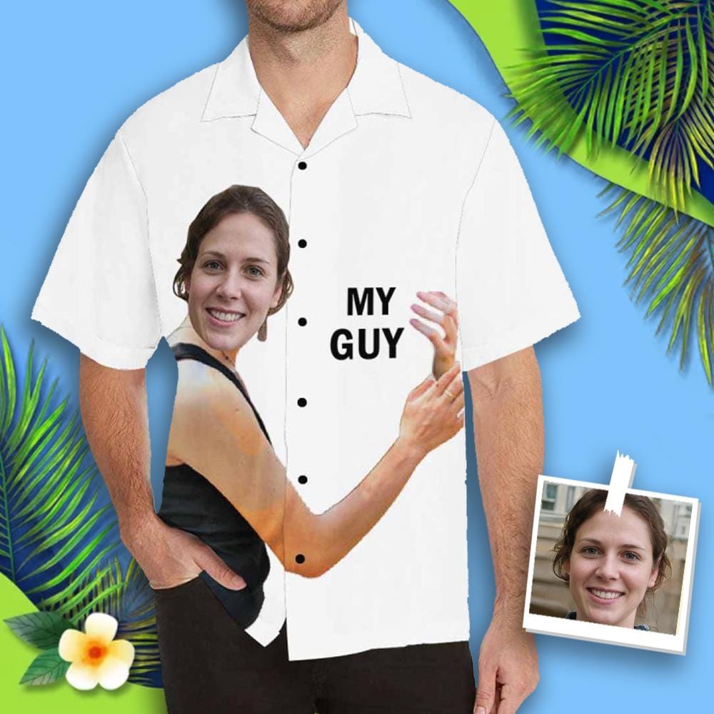 Hawaiian Shirts with Faces on Them Hug My Guy Personalized Hawaiian Shirts Design Your Own Hawaiian Shirt for Boyfriend