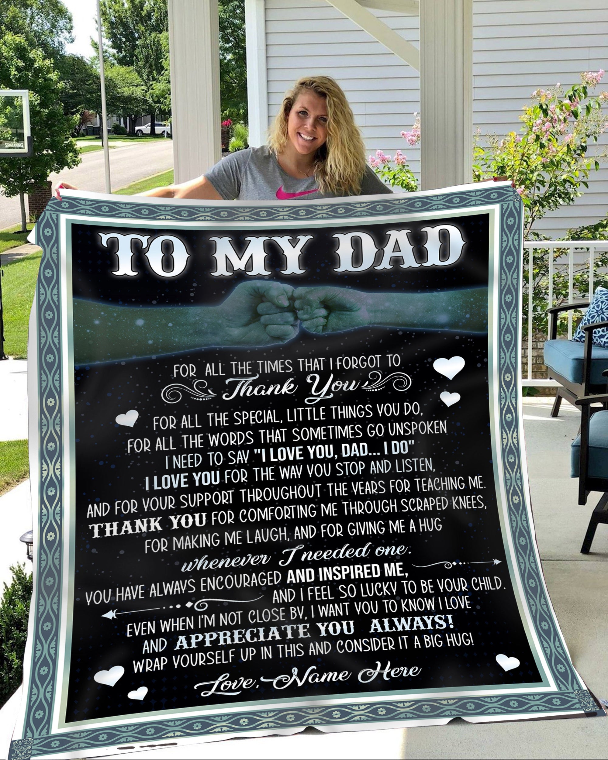 Personalized Blanket To My Dad - Thoughtful Blanket Dad Gift for Father's Day