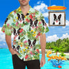 Custom Hawaiian Shirts with Face Cute Dog Tropical Aloha Shirt Birthday Vacation Party Gift for Husband