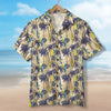 Surfing Hawaiian Shirt - Custom Palm Trees Background