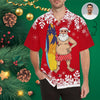 Custom Face Christmas Funny Men&#39;s Hawaiian Shirt