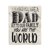 PresentsPrints, Dad You Are The World Fleece Blanket, Father&#39;s Day Gift