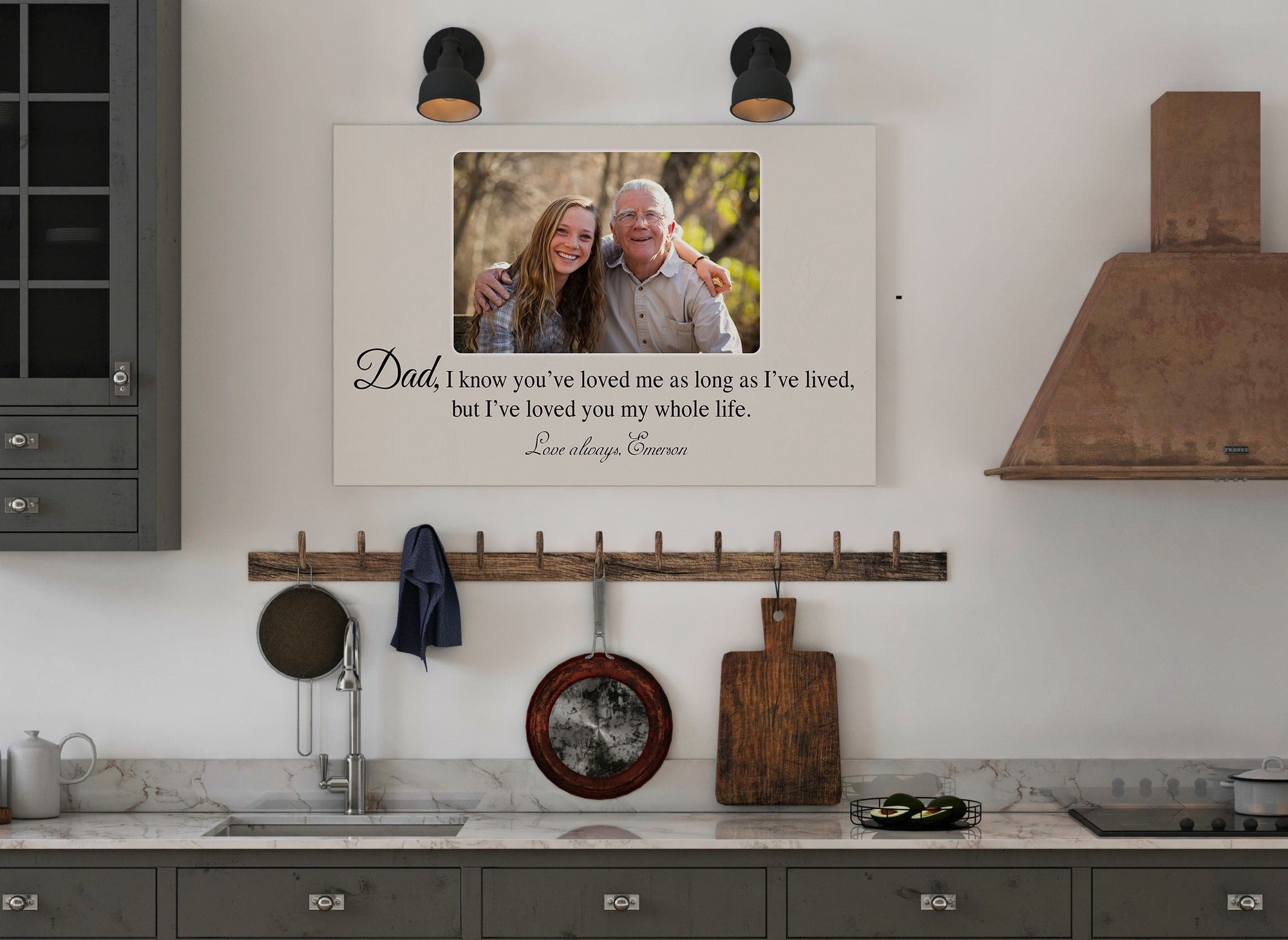 PresentsPrints, I Loved You, My Whole Life Daddy Photo Wall Art, Personalized Dad Canvas