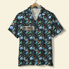 Gym Hawaiian Shirt - Custom Name - Gym Equipment Pattern