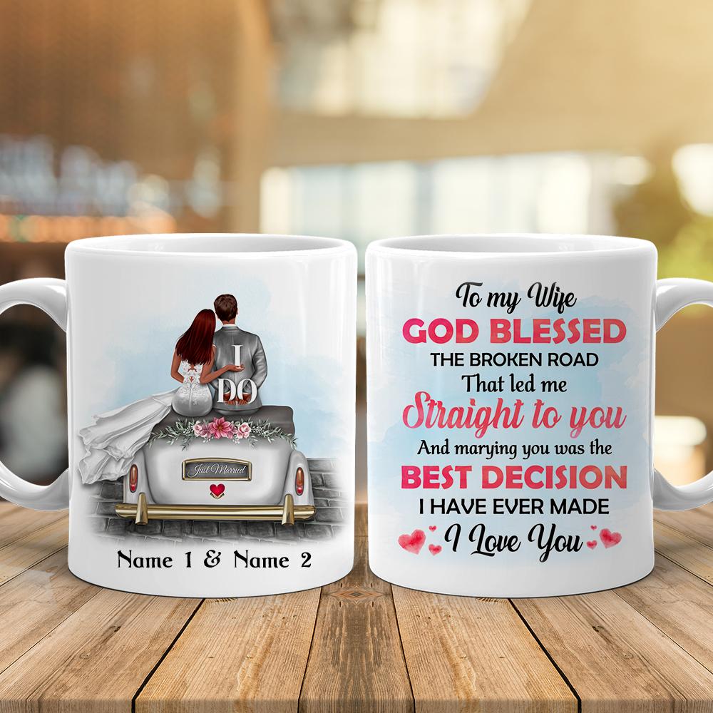 PresentsPrints, To My Wife Custom White Mug, Personalized Valentine Gifts For Couple