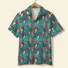 Surfing Hawaiian Shirt - Custom Palm Trees Background