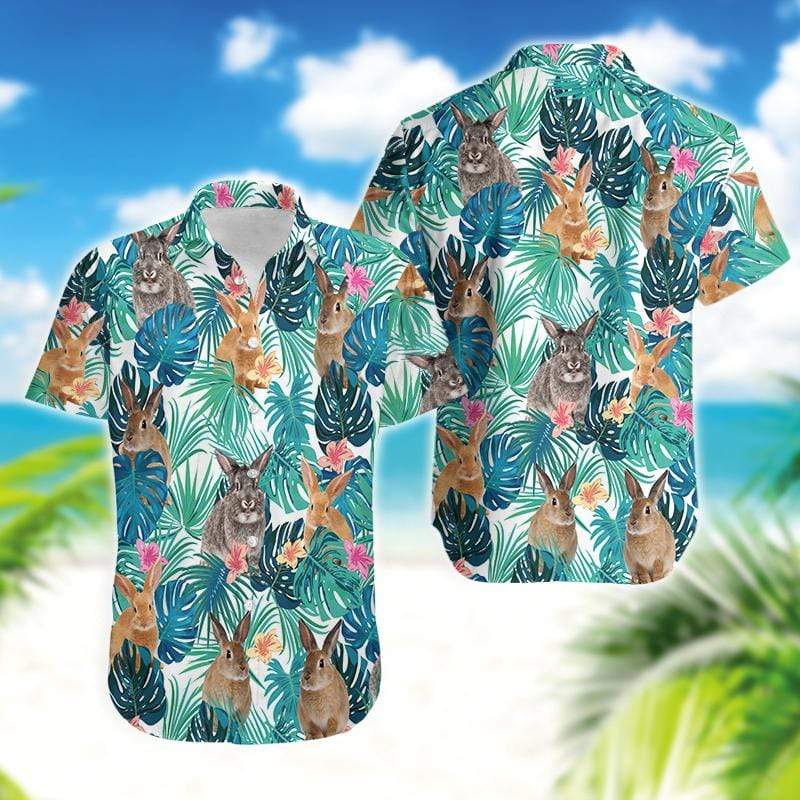 PresentsPrints, Happy Easter 2021 Simple Bunny Lovely Rabbit Tropical Hawaiian Shirt