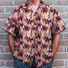 Surfing Hawaiian Shirt - Custom Palm Trees Background