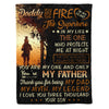 Daddy The Superhero I Love you three thousand Throw Fleece Blanket, Birthday, christmas gifts for Father From Son - NQS60