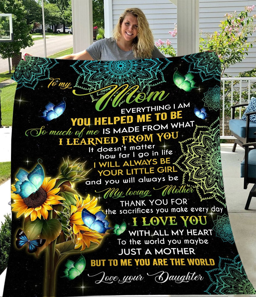 PresentsPrints, Butterfly Happy Mother's Day - Fleece Blanket