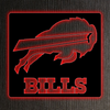 AFC Buffalo Bills Logo RGB Led Lights Metal Wall Art