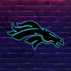 AFC Denver Broncos Logo RGB Led Lights Metal Wall Art