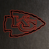 AFC Kansas City Chiefs Logo RGB Led Lights Metal Wall Art