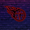 AFC Tennessee Titans Logo RGB Led Lights Metal Wall Art