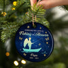 PresentsPrints, Fishing In Heaven - Memorial Gift - Personalized Custom Circle Acrylic Ornament