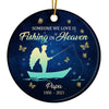 PresentsPrints, Fishing In Heaven - Memorial Gift - Personalized Custom Circle Acrylic Ornament