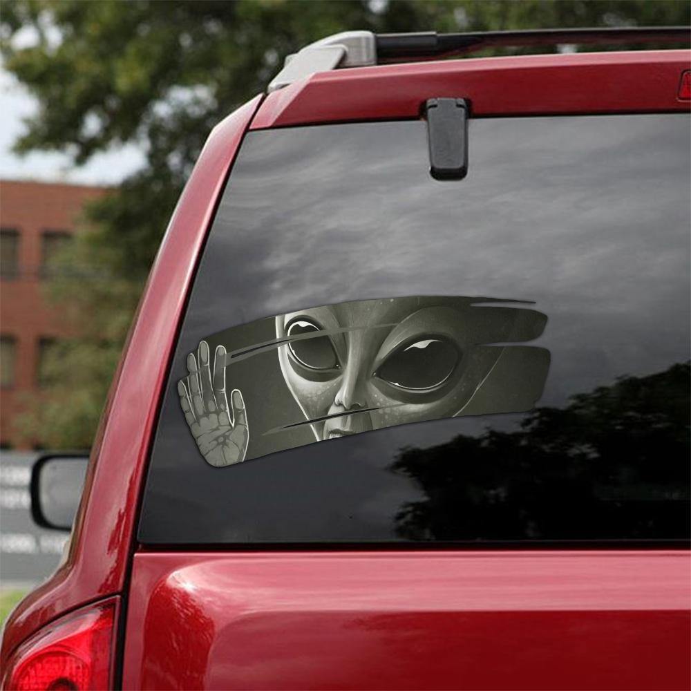Alien Decal Car Funny Logo Stickers Christmas Gifts